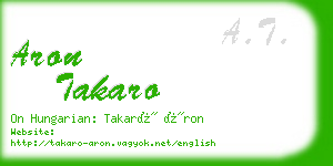 aron takaro business card